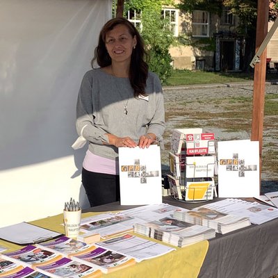 Messestand Jobcenter Ausbildung Umschulung