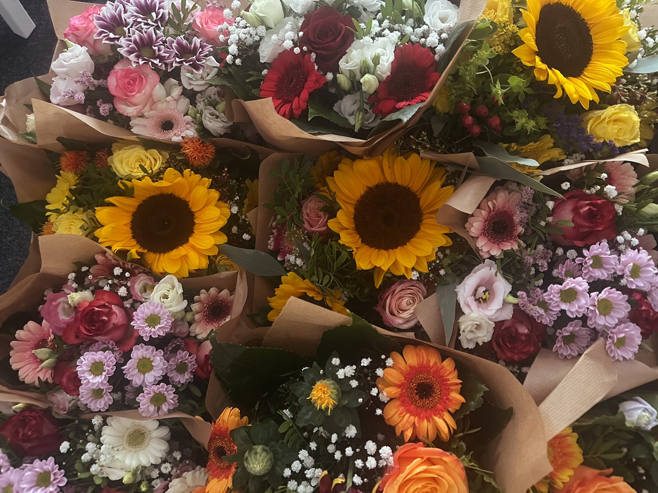 Blumen bei GPB-Zeugnisvergabe