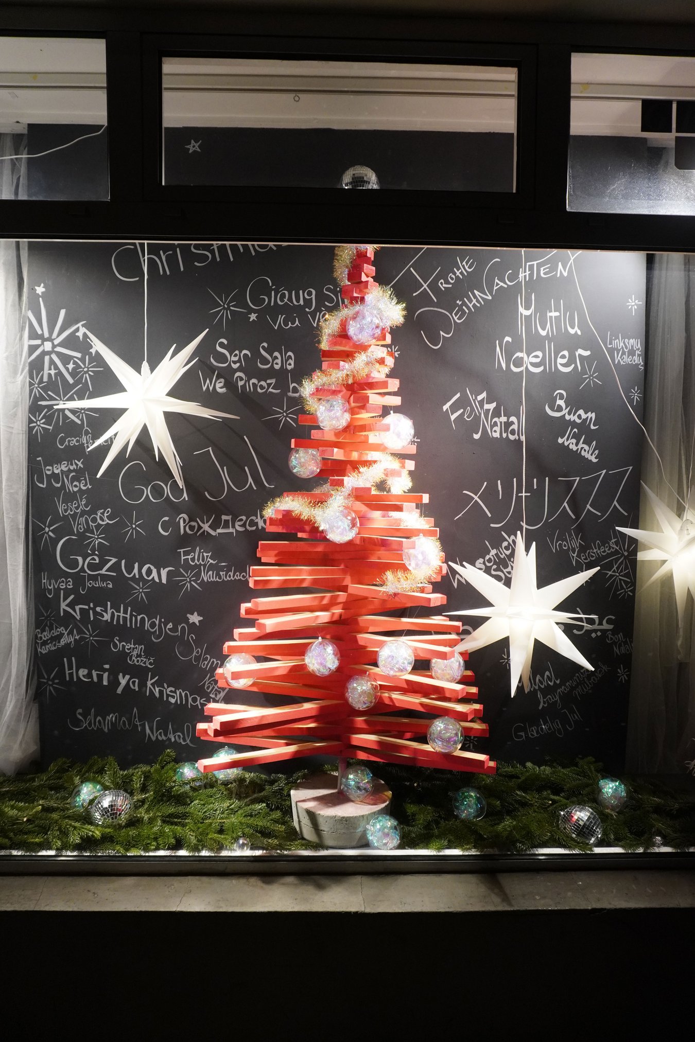 Weihnachten Schaufenster Baum GPB