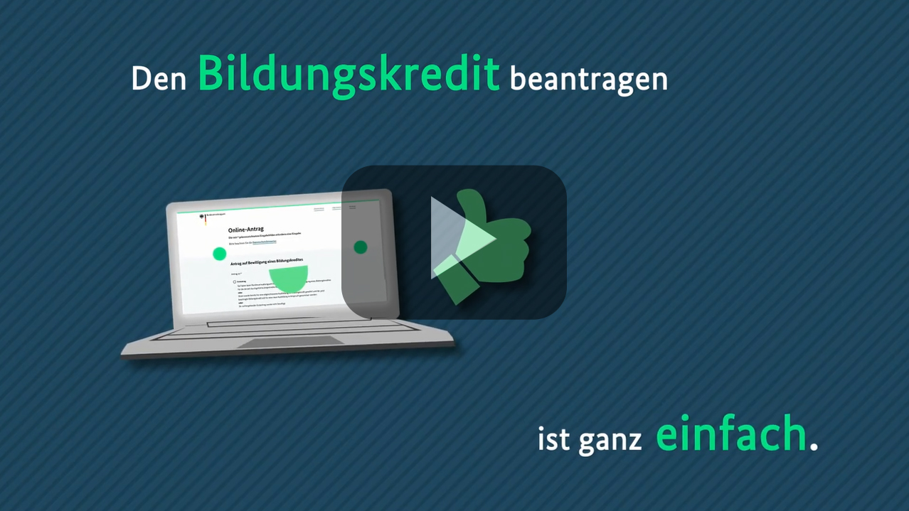 Videovorschaubild Bildungskredit Förderung Antrag